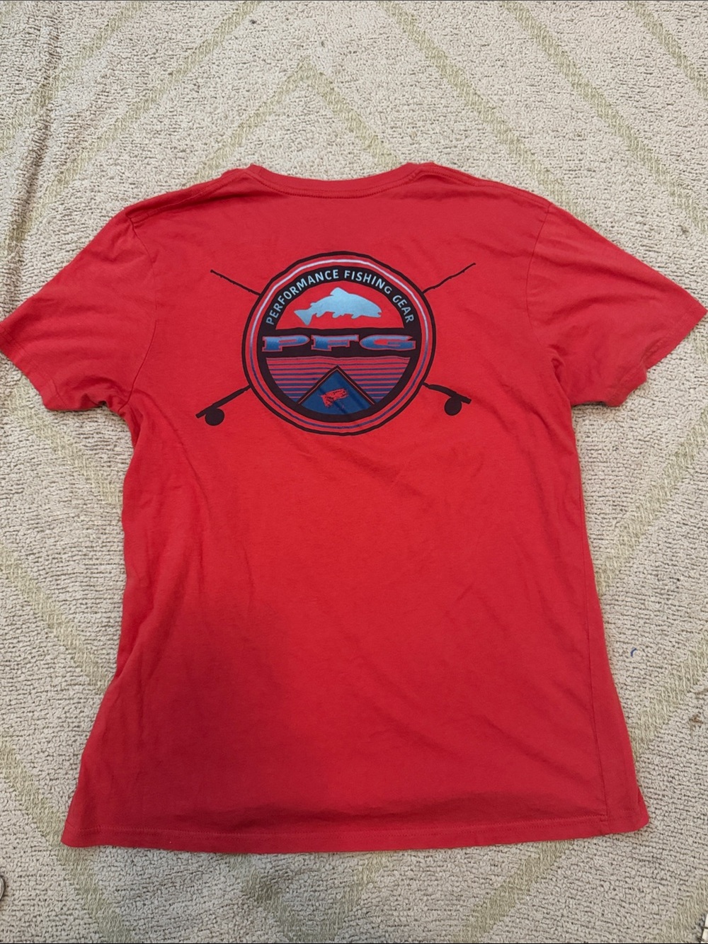 Columbia PFG Performance Fishing Gear Red Graphic T-Shirt Men’s Large - Picture 3 of 3
